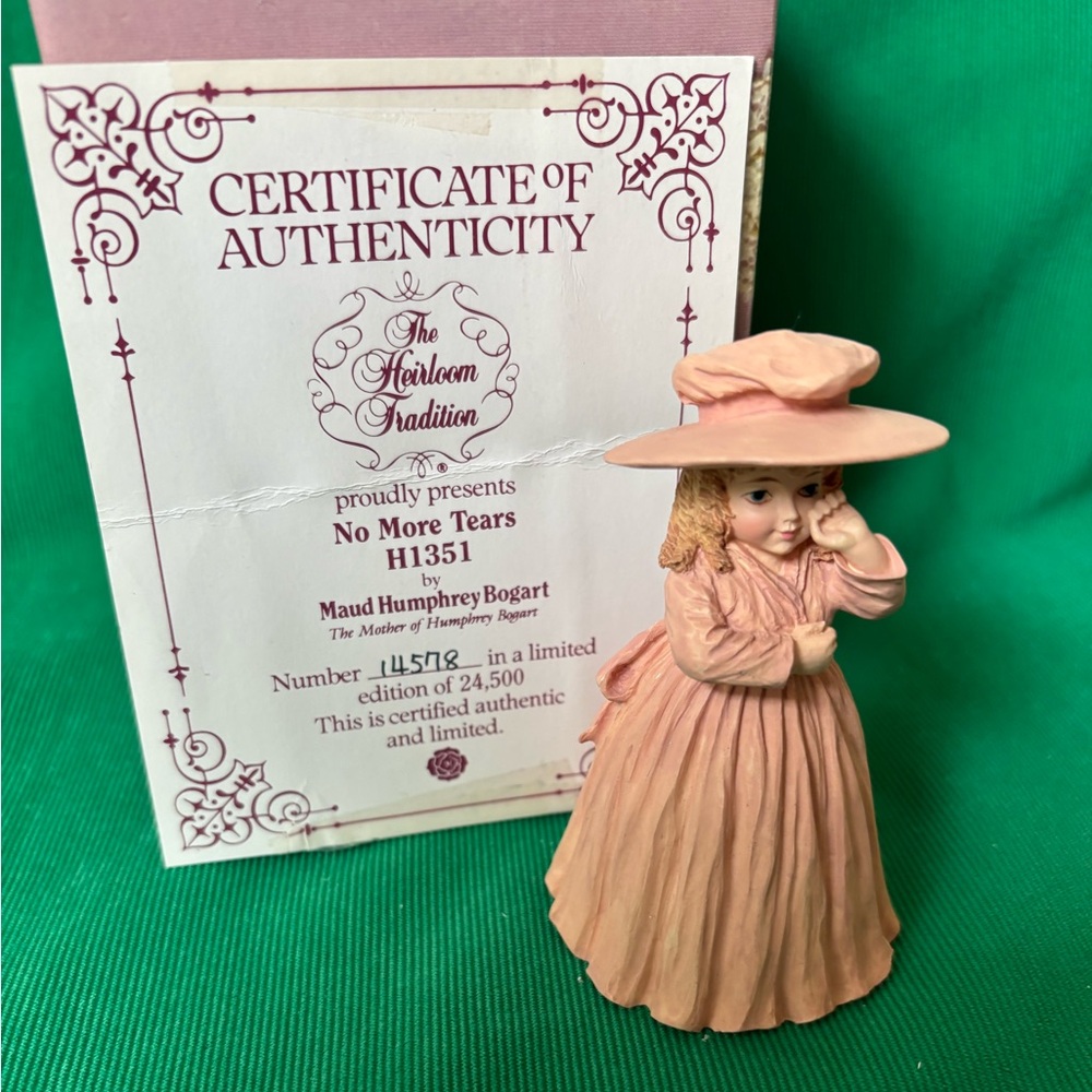 Vntg 1987 Maud Humphrey Bogart No More Tears figurine LE